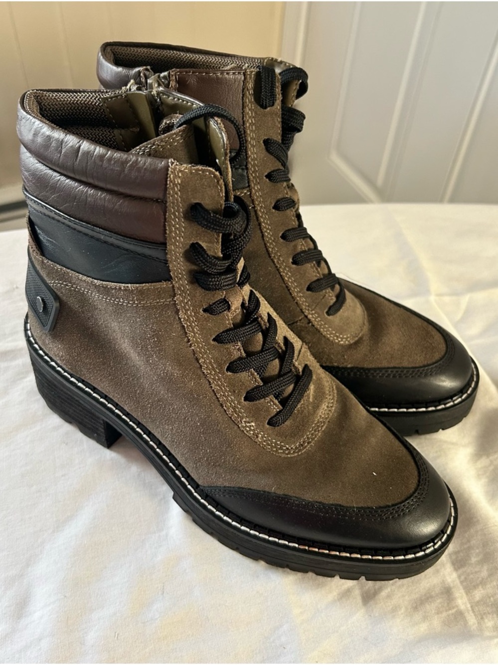 Franco Sarto L-Tangier Women’s Boots/Dark Green & Black/8/Gently Used